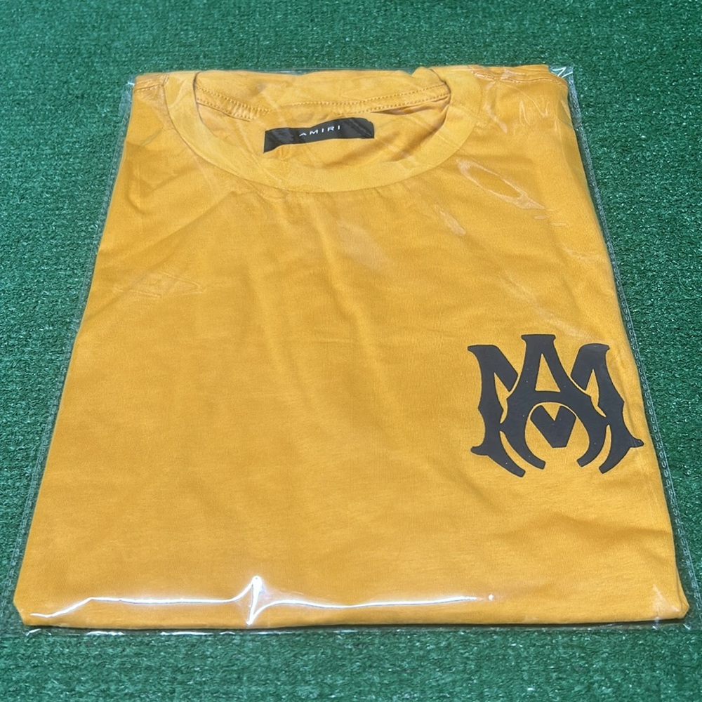 Mike amiri yellow monogram tee size L (used)